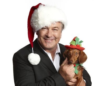 Alec Baldwin and his dachshund