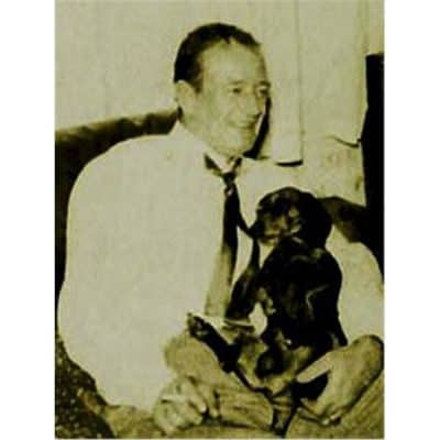 John Wayne and his dachshund