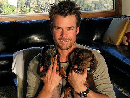 Josh Duhamel and his dachshund