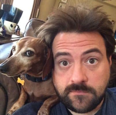 Kevin-Smith and his dachshund