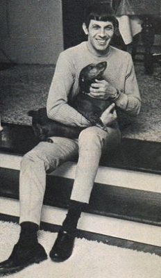 Leonard Nimoy and his Dachshund