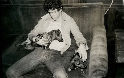 Lou-Reed and his dachshund