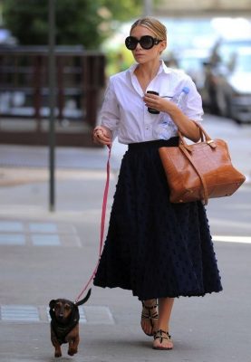 Mary-Kate Olsen and her dachshund