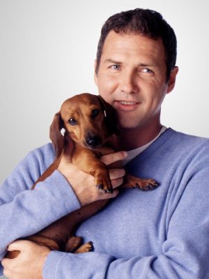 Norm Mcdonald and his dachshund