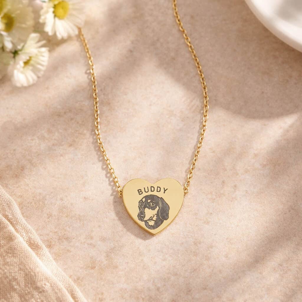 Custom pet photo necklace