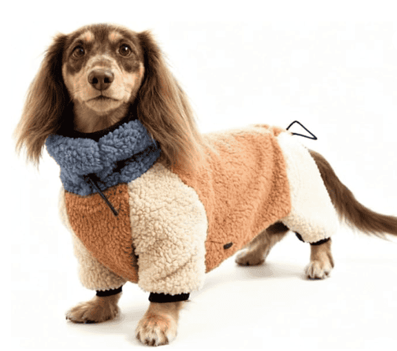 dachshund fleece jumpsuit