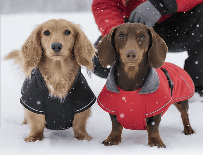 dachshund fleece lining coat